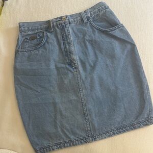 Casual Blue Knee-Length Pencil Skirt